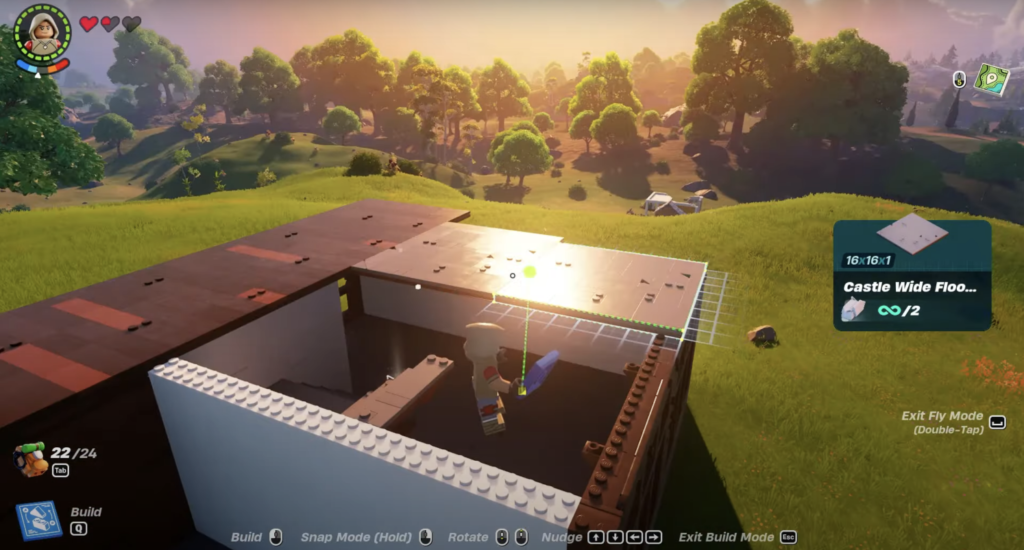 Как построить дом и развить поселение в LEGO Fortnite