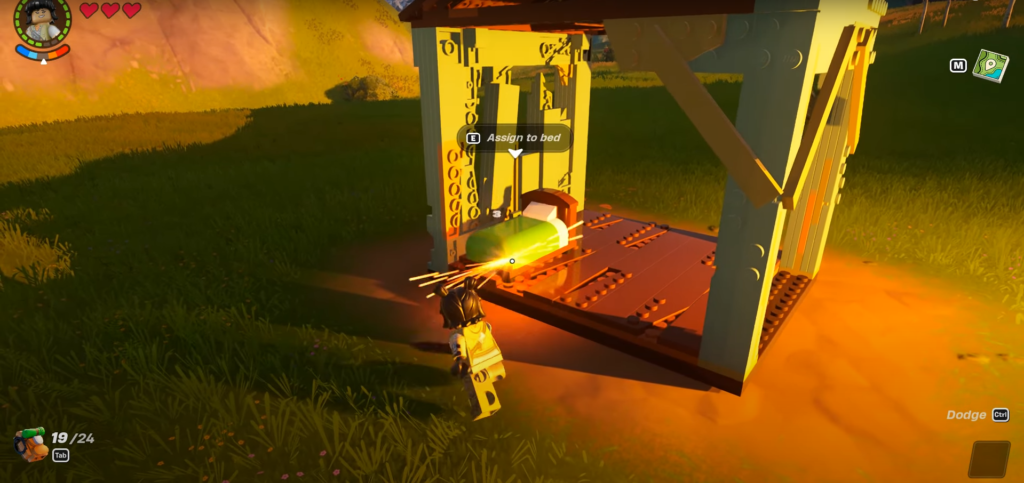 Создаем кровать и делаем ее личной в LEGO Fortnite